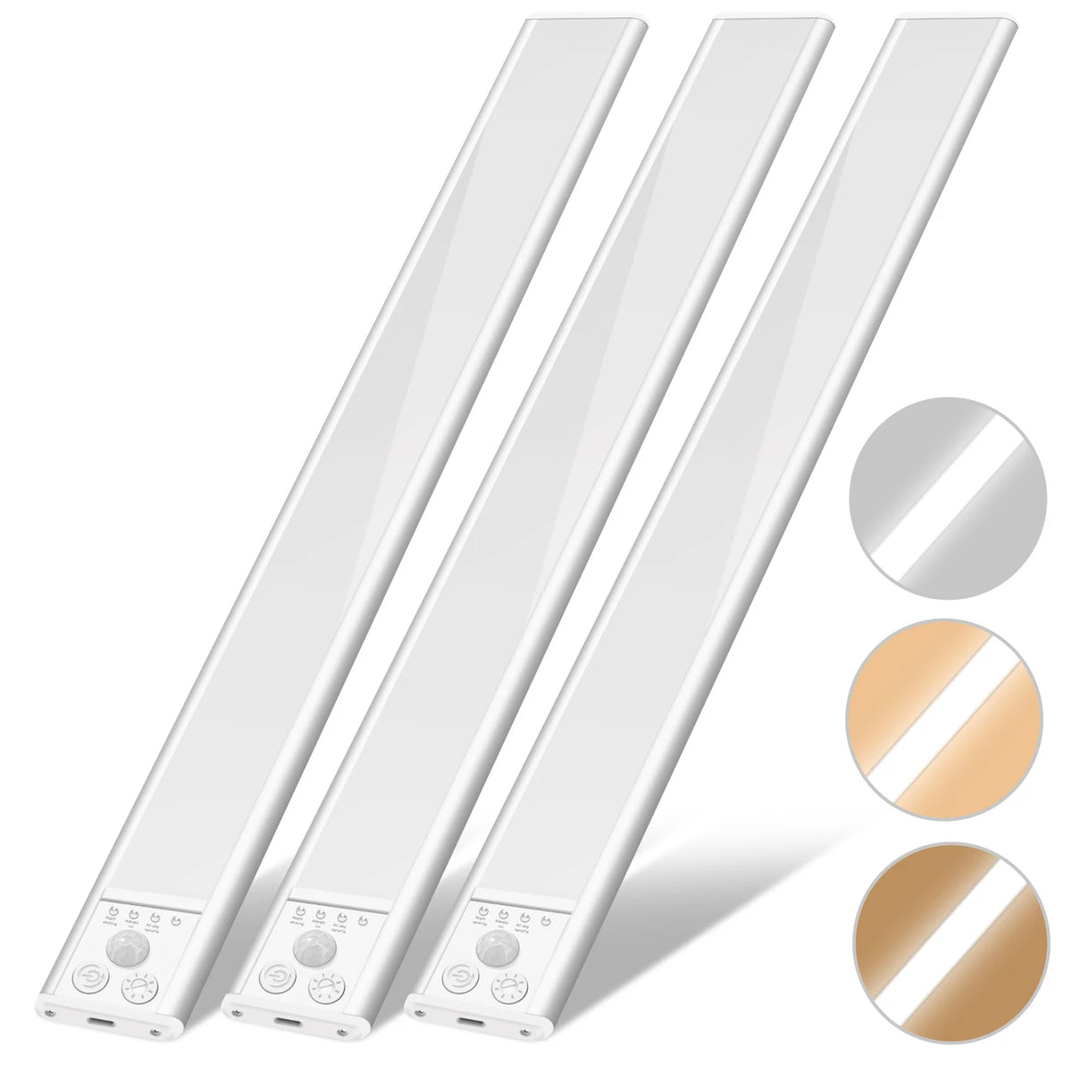 Arlgsite LED-Schrankbeleuchtung, 2er-Set – 30 cm – PIR-Sensor, über USB aufladbar