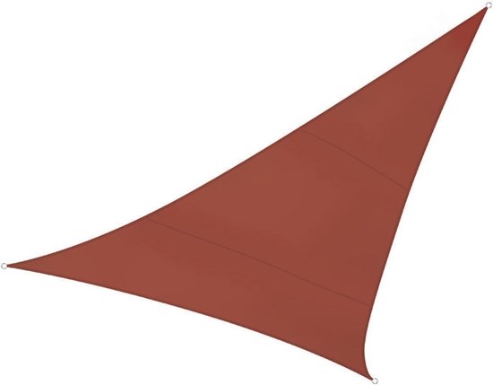 Perel Schattentuch, wasserabweisend, 5 x 5 x 5 m, 160 g/m², Polyester, Dreieck, terracotta