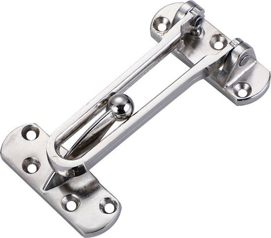 BRASQ Türspalthalter mit Befestigungsmaterial, silber – Türsicherung – Einbruchschutz