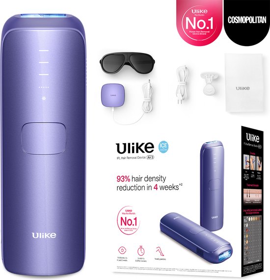 Ulike Air 3 – IPL-Haarentfernungsgerät – Lila – Haarentfernung – Laser-Haarentfernung – fortschrittliches IPL-Gerät