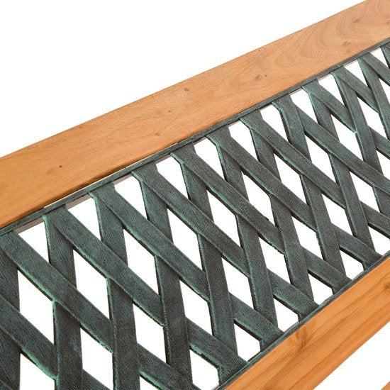 Gartenbank aus Gusseisen - Rautenmuster - 128 x 51 x 73cm