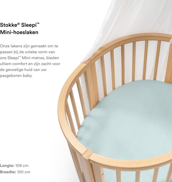 Stokke® Sleepi™ Mini-Spannbetttuch V3 – Dots Sage