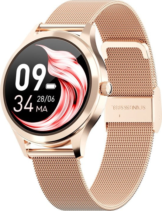 Actyve Smartwatch Damen RosÃ©gold - Apple & Android - Voller Touchscreen