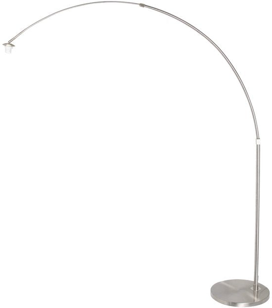 Stehleuchten Stahlfarbene Bogenleuchte Sparkled Light 7268ST höhenverstellbar und schwenkbar Steinhauer
