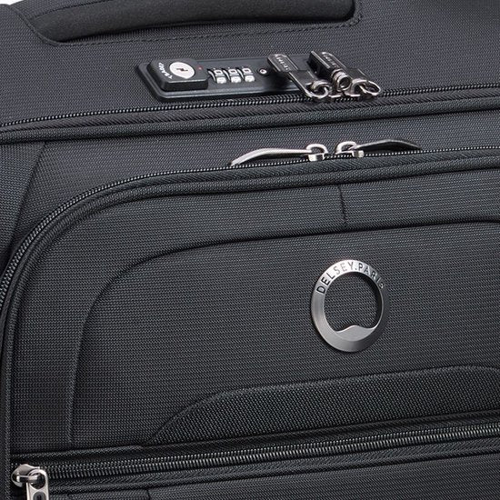 Delsey Helium DLX 78 cm Vergrößerbarer Reisekoffer - Schwarz