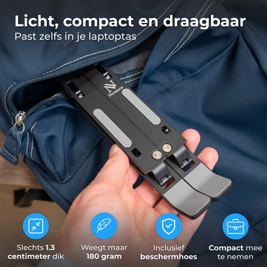 Nuvance Laptop-Ständer – Laptop-Ständer – Verstellbar – bis 17 Zoll – Tablet-Ständer – Laptop-Halterung – Erhöhung