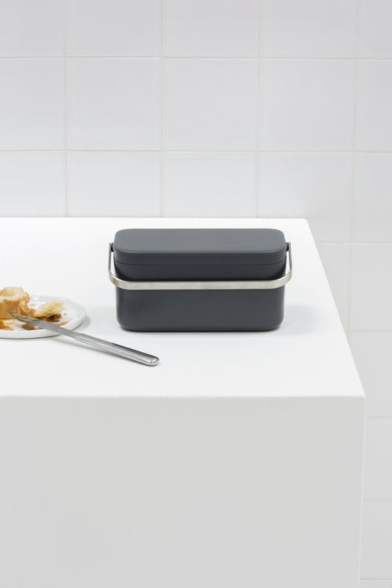 Brabantia SinkSide Abfalleimer für die Spüle – 1,8 Liter – Dunkelgrau
