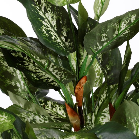 Mica Decorations Dieffenbachia Künstliche Pflanze im Blumentopf Stan - H70 x Ø55 cm - Grün
