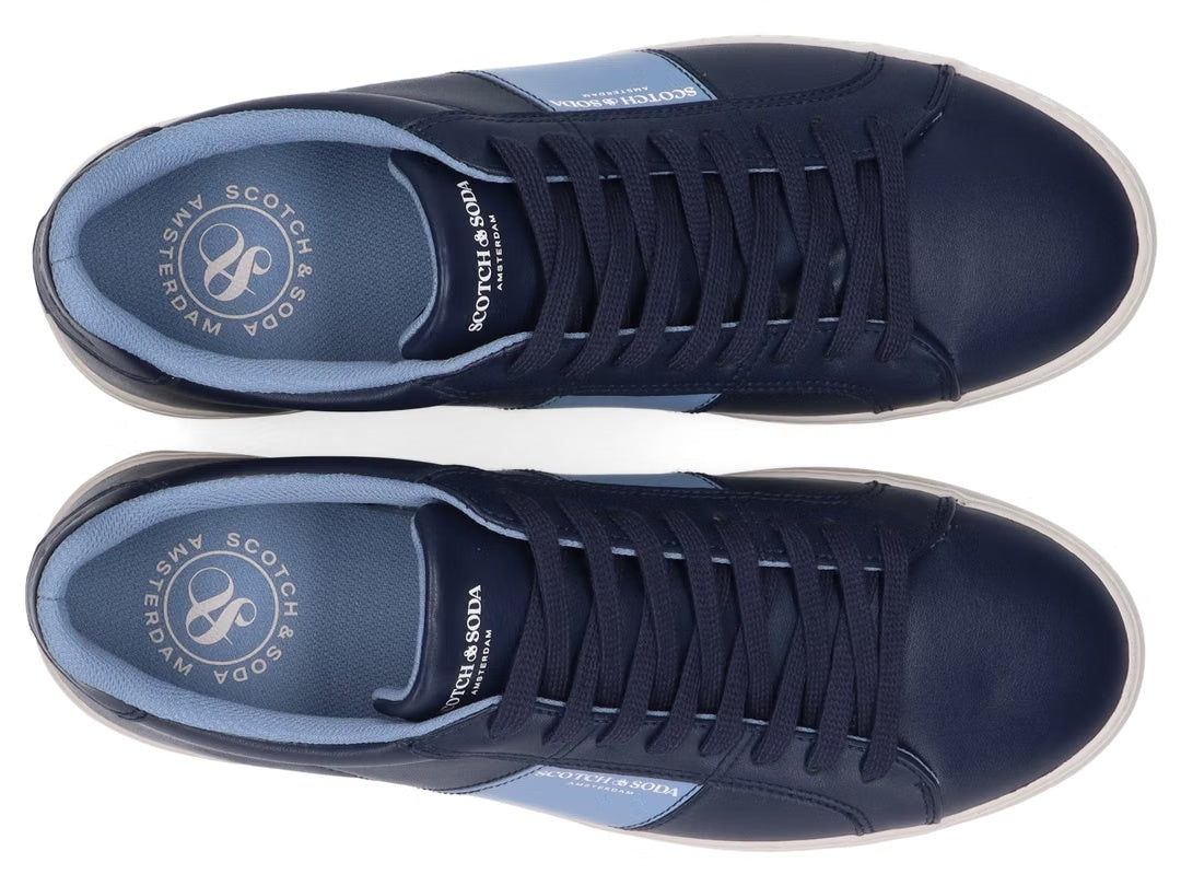 Scotch & Soda Ton Stripe Sneakers – Marineblau – Herren – Größe 44