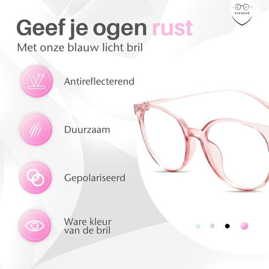 LC Eyewear Computerbrille - Blaulichtbrille - Displaybrille - Unisex - Transparent Pink