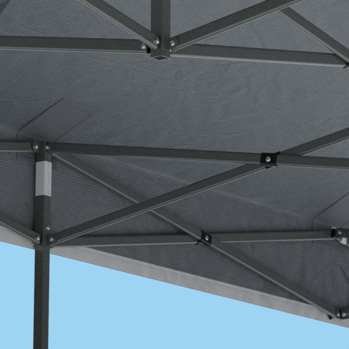LifeGoods Partyzelt - Pavillon - 3x6 m - Seitenwände - leicht aufbaubar - faltbar - wasserdicht - Tragetasche mit Rädern - dunkelgrau