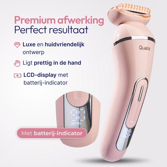 7-in-1-Ladyshaver – Epiliergerät für Damen – IPX 7 wasserdicht – Wiederaufladbar – Bikini-Trimmer – Intimrasierer für Damen – Ladyshaver für Frauen – Epilierer – Trimmer für Damen – Qualiz®