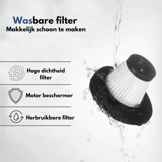 Turbo-7 Krümelsauger Cordless - Handstaubsauger - Schwarz / Grau - inkl. Zubehör