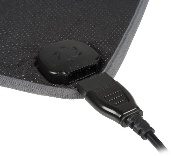 Tristar BW-4772 Elektrische Stuhldecke – Heizdecke – Waschmaschinenfest – Rutschfest – 110 x 40 cm – Fleece – Grau – Beheizter Lendenbereich – Für 1 Stuhl/Person