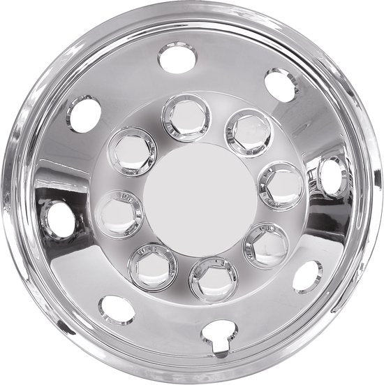 Carpoint Radkappen-Set Chrom – Kugelförmig 16" – Komplettset – 4 Radkappen – Stabiler Befestigungsring – Aus schlagfestem ABS-Kunststoff