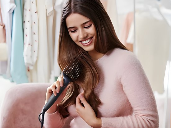 Philips StyleCare Essential BHH885/00 Stylingbürste – Keramikbeschichtung – Ionisierung – ThermoProtect – Dunkelblau