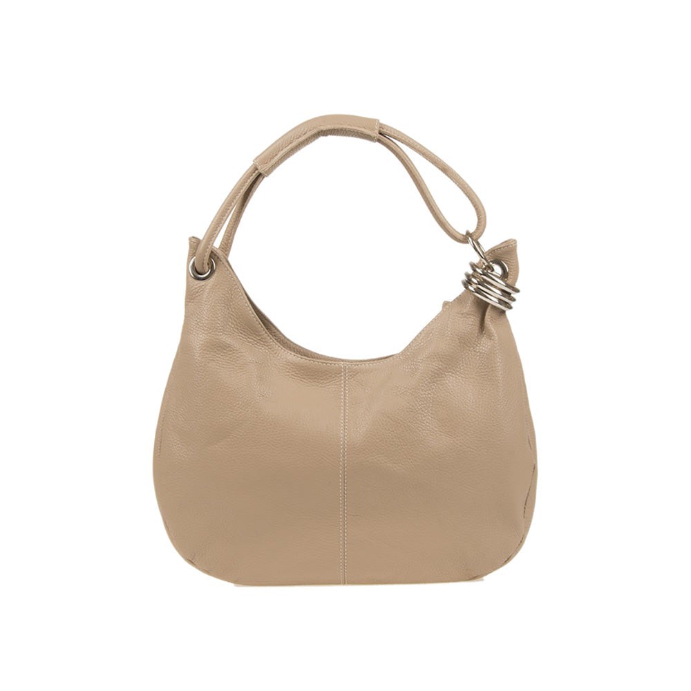 Anna Marellini Damenhandtasche – Leder – Mint/Natur – mit abnehmbarer Kette