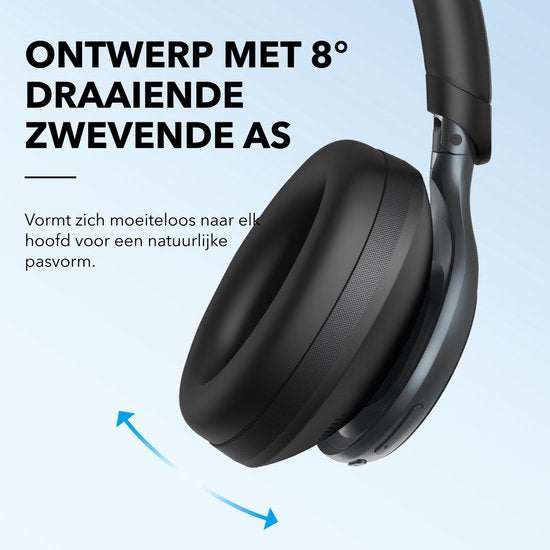 Anker Soundcore Space One kabelloses Headset – Geräuschunterdrückung – Schwarz