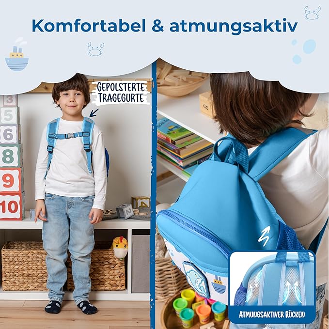 REISERACKER Kinderrucksack Adventure blau