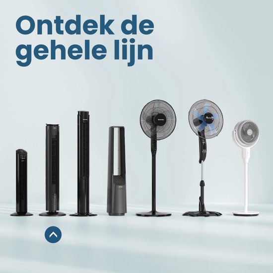 Auronic Turmventilator – 5 Geschwindigkeiten – 90° Oszillation – 105 cm – Schwarz