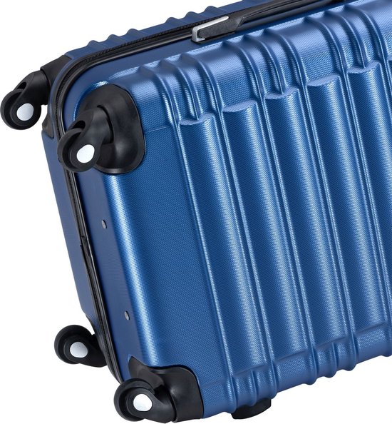 Trolley-Reisekofferset / Kofferset „Rome“ – 4-teilig – Blau – ABS