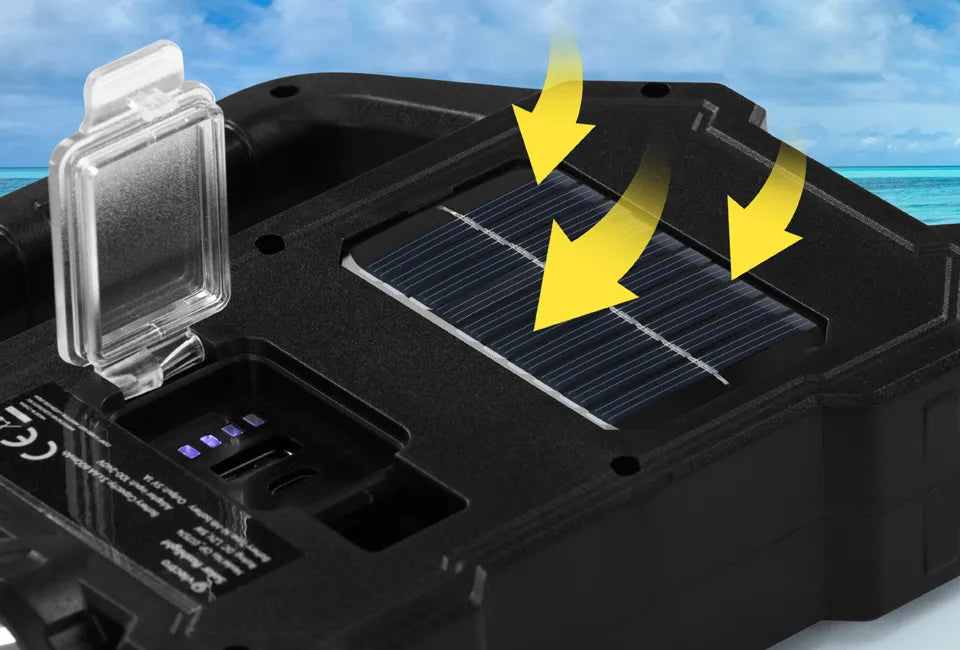 Vlectro wiederaufladbare Taschenlampen – 2 Stück – Solar/USB-C – 500 Lumen – IP44