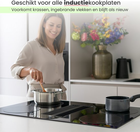 MoreCore Induktionsschutz – Hitzebeständig bis 280 °C - Runde Induktionsmatten – Topflappen – Untersetzer für Töpfe – Abdeckplatte für Kochfeld – Induktionsmatte – Induktionsschutz – Induktionsabdeckplatte – 6 Stück