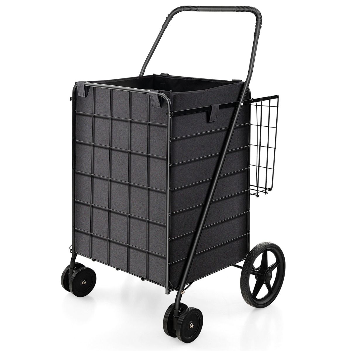Coast Einkaufswagen - faltbar - 120L - Max. 40 kg - Metall - Schwarz