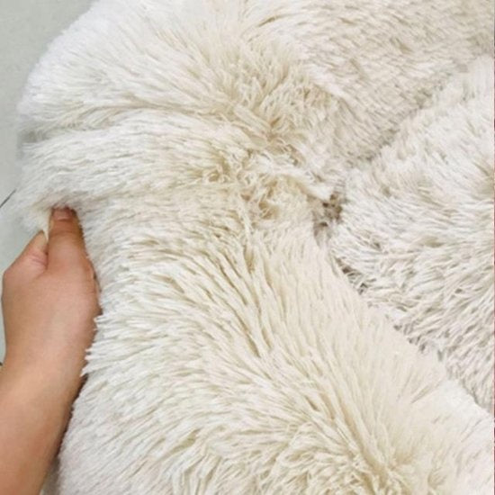 Snoozle Hundekorb - Superweich und luxuriös - waschbar - flauschig - Hundekissen - 60cm - Pink