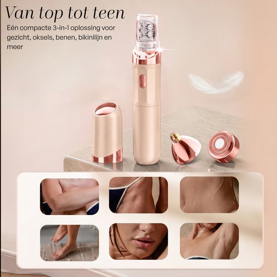 Sansbeauté 3-in-1-Epilierer für Frauen PocketPRO mit Reisetasche – Epiliergerät für Damen – Epilierer – Gesichts-Epilierer für Frauen – Gesichtsenthaarung für Damen – Epilierer für das Gesicht – Epilierer für Damen – Gesichts-Epilierer für Damen – Wiedera
