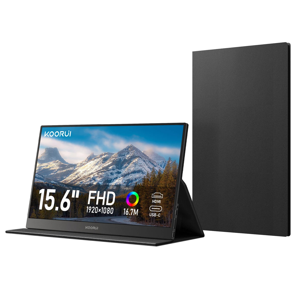 KOORUI E1511A tragbarer Monitor – 15,6 Zoll – IPS FHD – 60 Hz – Schwarz