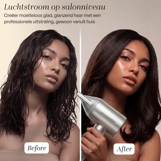 Sansbeauté® Haartrockner mit Diffusor – Locken – 110.000 U/min - Ionen-Haartrockner mit Bürste – 3 Stufen – 3 Aufsätze – Reisehaartrockner – Sèche Cheveux – Locken-Haartrockner-Set – Haartrockner mit Diffusor – Hair Blow Dryer – Friseur-Haartrockner – 200
