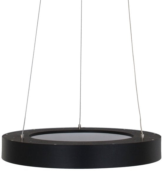 Steinhauer Ringlede Hängeleuchte – rund – verstellbar – 48 cm – schwarz