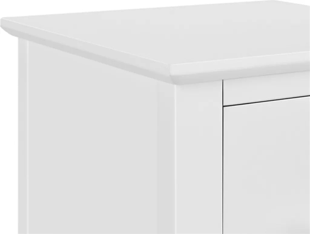 Yaheetech 2er-Set Nachttische mit Schublade und offenem Fach – Weiß – 25 x 25 x 70 cm