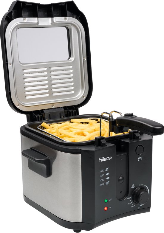 Tristar Fritteuse 2,5 Liter – FR-6878 – Fritteuse 1600 W – Klappbarer Griff – Schwarz