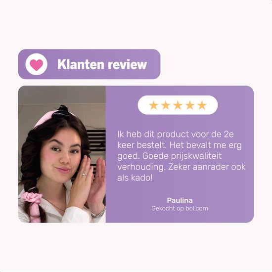 Soft & Silky Heatless curls - Satin - Inkl. 2 Haargummis und 1 Haarspange - Lockenwickler - Locken ohne Hitze - Lockenwickler - Lockenprodukte