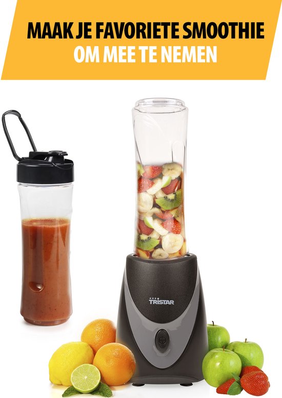 Tristar Mixer 250 W – BL-4485 – 0,5 l – Mixer für unterwegs – Schwarz