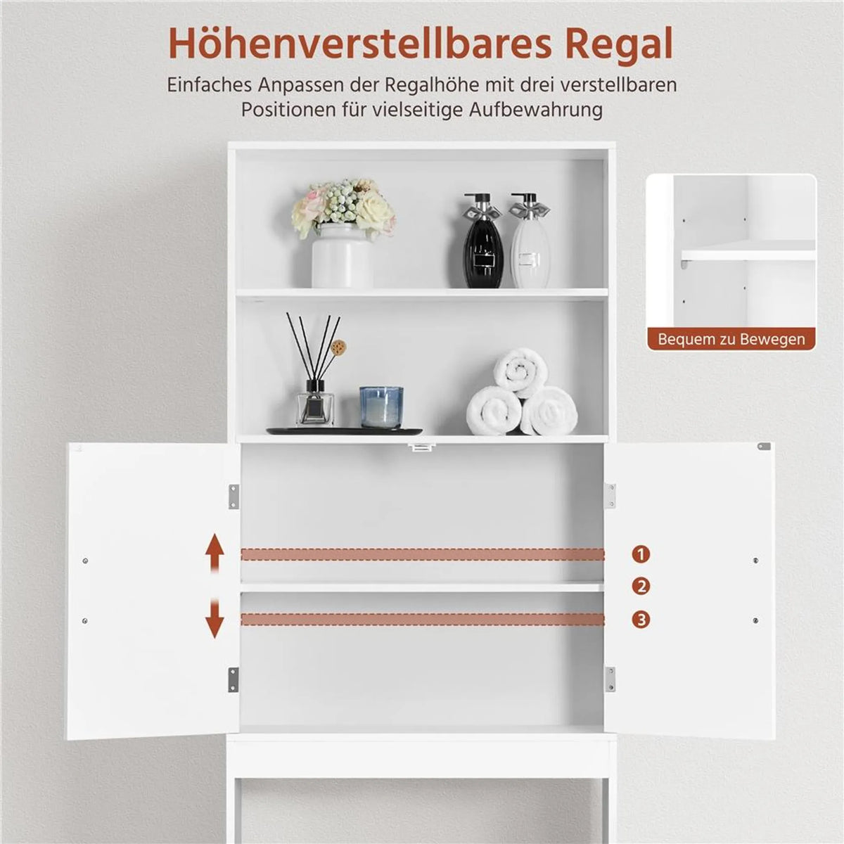 Yaheetech Toilettenschrank und Waschmaschinenschrank – 195 cm hoch – 72 x 20 cm – Weiß