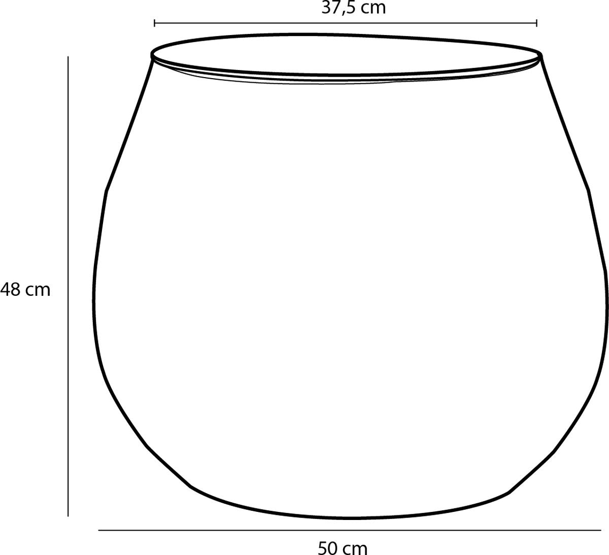 Liliano Korb 2er Set - Ø 50 cm x H 48 cm und Ø 36 cm x H 33 cm - Jute mit schwarzen Streifen - Glimmerdekorationen