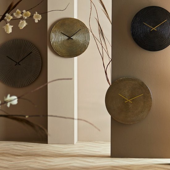 Licht & Wohnen - Uhr Cervino Gold - Metall Gold - 0x58x58cm (hxbxd)