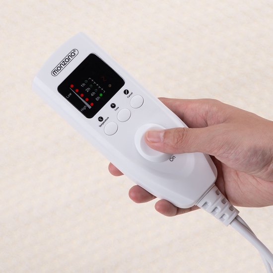 Monzana Wärmedecke - Electric Fleece 150x80cm 5 Stufen - Creme