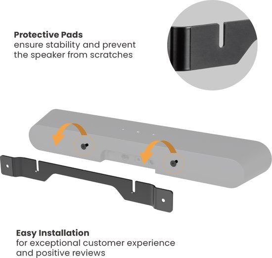 Sonos Ray Soundbar Wandhalterung - wandmontiert - weiß