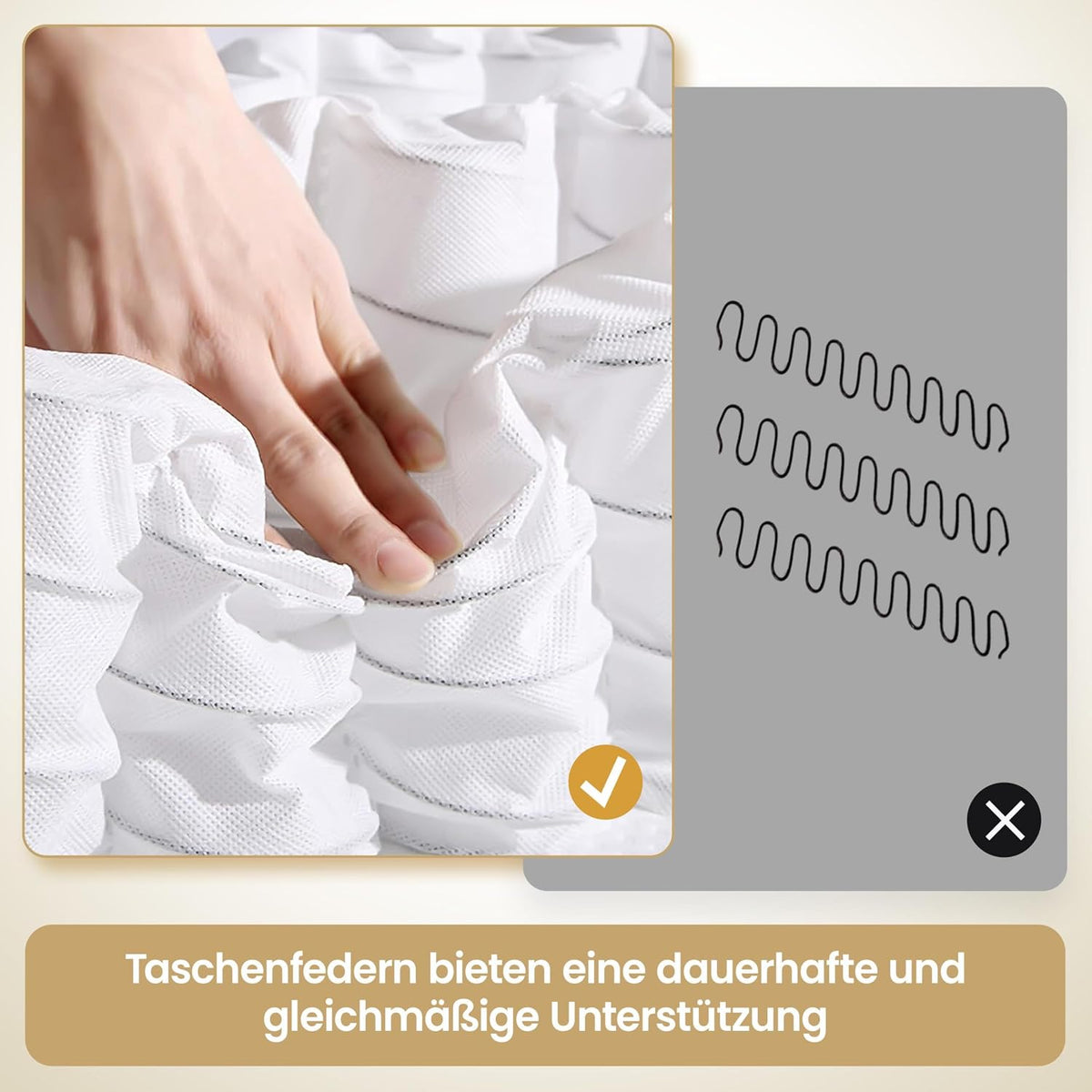 Yaheetech Relaxsessel TV-Sessel – 87 x 61,5 x 99 cm – Verstellbare Fußstütze – Beige