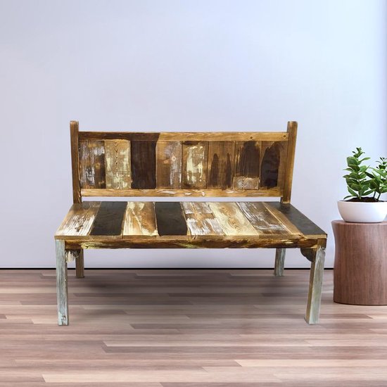 Kinderbank Garten Scrapie recyceltes Altholz Altholz Design Stil 100 cm breit