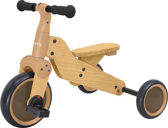 Sunny Walker 2-in-1 1000 Laufrad aus Holz – Ab 2 Jahren – Walker Trike – Verstellbarer Sattel – FSC Mix