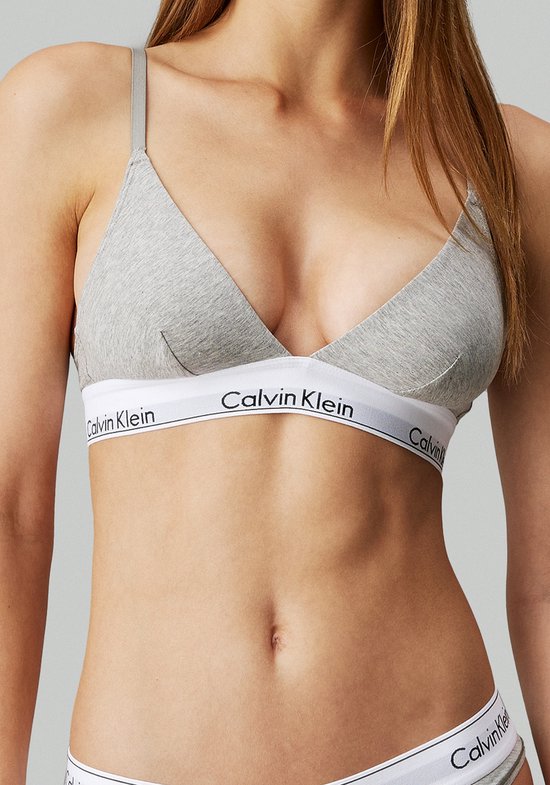 Calvin Klein Triangel-BH – Grau – Größe M