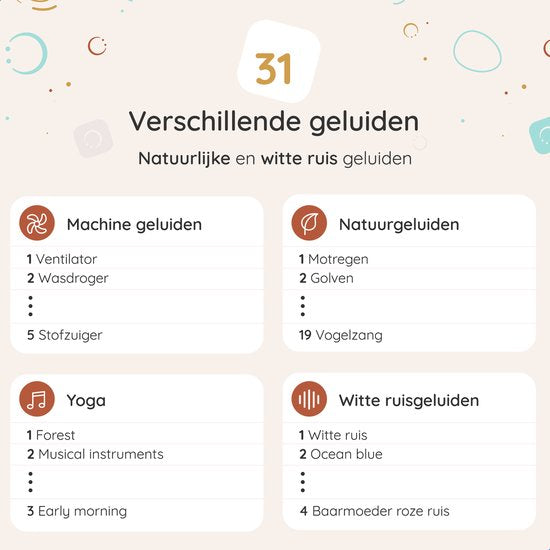 Numsy Touch White Noise Machine Baby - Weißes Rauschen Maschine