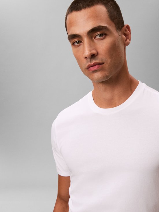 Calvin Klein Herren 3er-Pack T-Shirts mit Rundhalsausschnitt, weiß