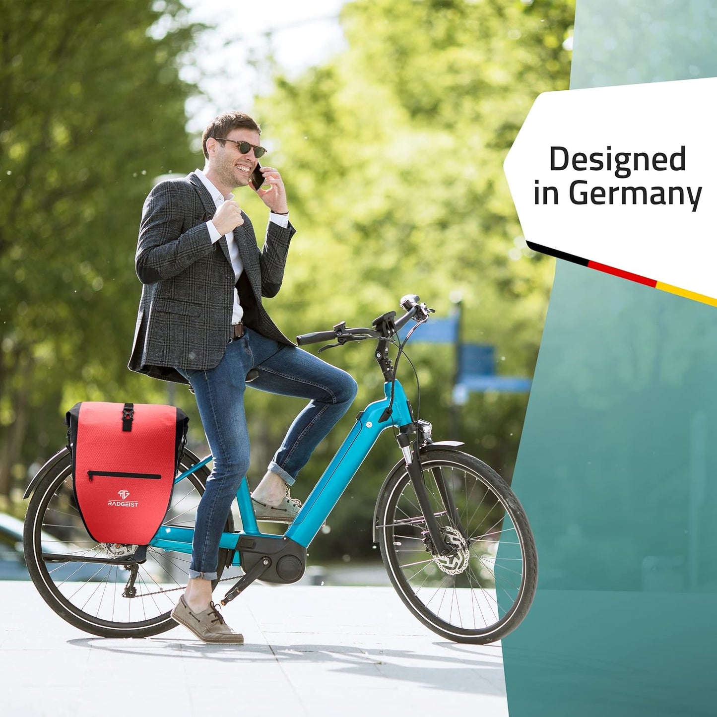 RADGEIST Fahrradtasche für Fahrradträger - Fahrradtasche für Fahrradträger - Fahrradtasche wasserdicht & Umhängetasche - Fahrradtasche mit Reflektoren