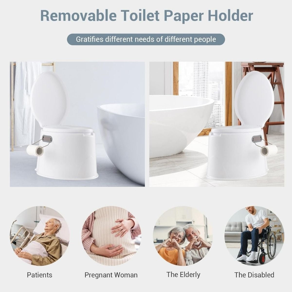 Coast Camping Toilette Tragbare Reisetoilette - Weiß